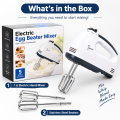 Electric Hand Mixer 7 Speed - Egg Beater Handheld Mixer for Baking, Cake Batter, Cream and Kitchen Use, Stainless Beaters. 