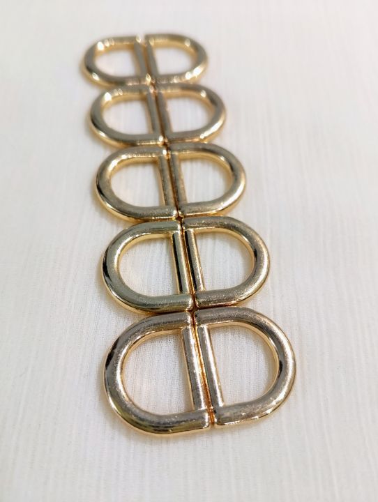 10,20,pcs Gold D-Ring Buckle for Belts, Bags, Purses and Crafting Jewelry | Sturdy Metal Ring for Straps & DIY Projects