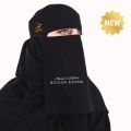 Niqab Bint-e-Hawa Embriodery 10X12 Arabic Saudi Niqab for girls BIDOON ESSMA Dust Sun Protector for Hijabi Girls Gift Occassion Arabic Saudi Niqab For Hijabi girls Elegant Stylish Decent Embriodery Hijab Niqab For School University Islamic Madarsa Girls. 