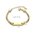Atoztide New Customized Bar NK Chain Bracelet Men Stainless Steel Engraving Letter Name For Women Christmas Bangle Gift. 