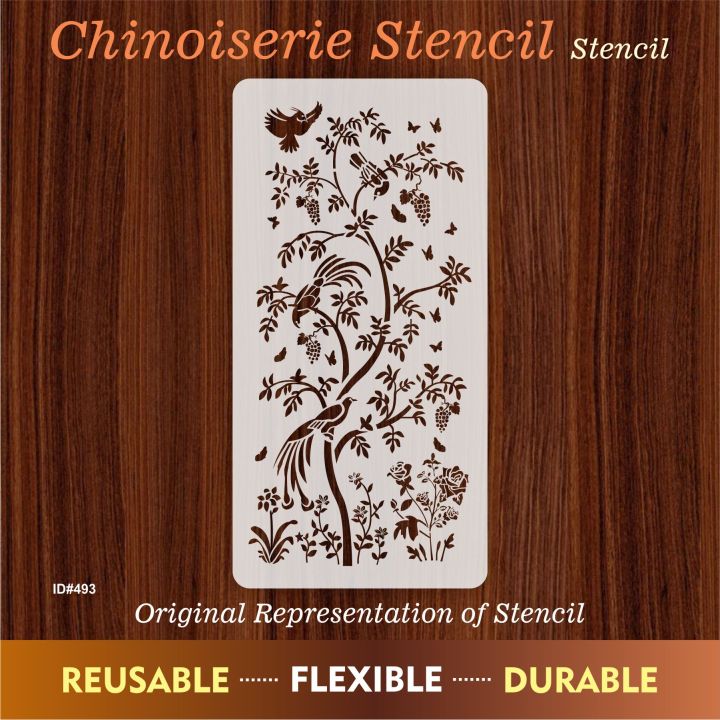 Chinoiserie%20%20Large%20Floral%20Reusable%20Stencil%20For%20wall%20Painting%20Art%20DIY%20Home%20Decor,%20Album%20Crafts%20and%20Canvas%20-%20Image%202