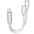 Apple iPhone Adapter Connector without Bluetooth Splitter Apple MFi Certified 2 in 1 Dual Lightning Headphone Jack Audio and Charge Adaptor. 