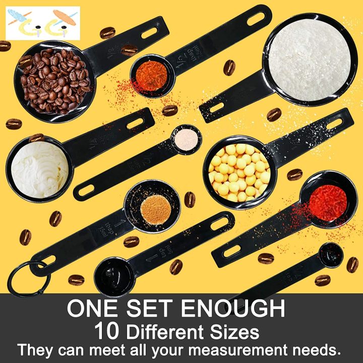 10pcs%20Black%20Plastic%20Measuring%20Cups%20and%20Spoons%20Set,%20Accurate%20Tablespoon%20for%20Measuring%20Dry%20and%20Liquid%20Ingredients,%20measuring%20spoons,%20measuring%20cups%20-%20Image%206