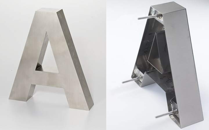 Metal 3D Sign Letters 6 inches only For Wall
