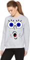 CARTOON Grey Fleece Winter High Quality Sweatshirt For Women. 