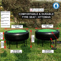 Stool, Ottoman, Seat Made With Tyre / Ottoman / Tyre Seat. 