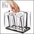 Metal Glass Holder Stand with 6 Placements Lightweight, Space-Saving Kitchen Organizer, Trendy Design, Durable Quality, Brand Warranty. 