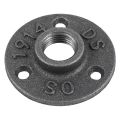 JAERBEE 1 Inches Malleable Cast Iron Pipe Flange, Industrial Pipe Flanges for Threaded Black Pipes and Fittings 1 Pcs. 