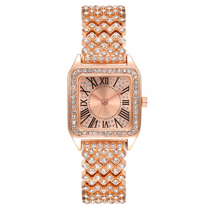 LooKeo%20mall%20New%20Arrival%20Elegant%20Diamond%20Watch%20with%20Full%20Rhinestone,%20Square%20Shape%20Quartz%20Wristwatch%20for%20Ladies,%20Unique%20Personality%20Fashionable%20Watch%20with%20Roman%20Letters%20-%20Image%204