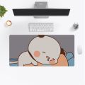 Panda Bear Hug Bubu Dudu Gaming Mouse Pad Keyboard Desk Mat Mochi Mochi Peach Cat XXL Waterproof Mousepad for Computer. 