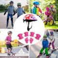 Kids helmet 7pcs/set Protective Gear with Adjustable Helmets Knee Pads Elbow Pads Wrist Pads for Bicycle Roller Skates. 