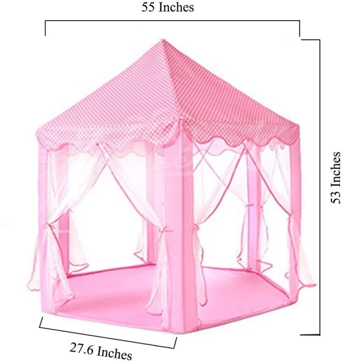 Children%E2%80%99s%20Indoor%20And%20Outdoor%20Hexagon%20Fairy%20Princess%20Castle%20Play%20Tent%20House%20-%20Image%203