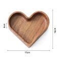 Quasar Decorative Wooden Fruit Platter Heart-shaped Wooden Snack Tray for Dining Table Multi-purpose Serving Tray for Nuts Snacks Stackable Design for Household Use Wooden Tray for Dried Fruits. 
