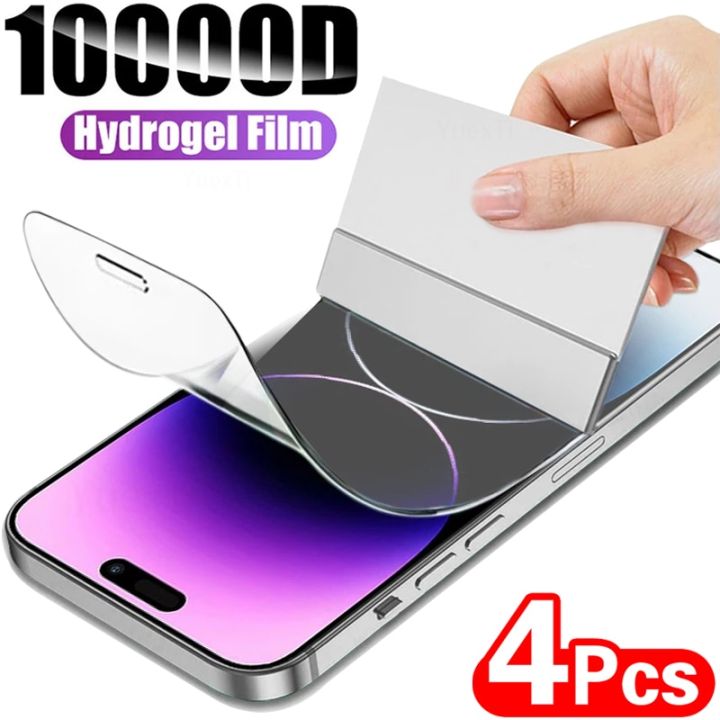 ot Gla 7 8 NX XR 6 Cover ydroge Film 4Pcs 12 13 For iPhone 11 14 15 Pro Max Screen Protector Pcs Hl Film Full For iPhone X XS MAss