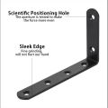 90 degree L shape Iron material black color wood shelf bracket Heavy Duty wall shelf support. 