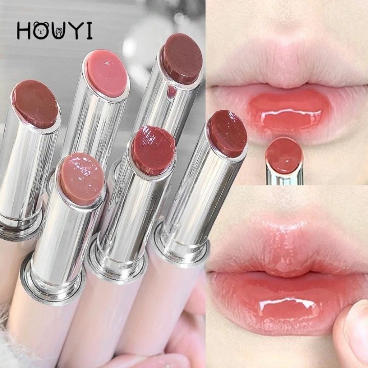 Water Mirror Lip Gloss Long Lasting Hydrating Moisturizing Jelly Lipstick Nature Nude Lip Tint Korean Cosmetics