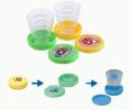 Safdar Mart- Set of 2 Attractive Magic Glass for Kids, Folding Collapsible Magic Cup, Foldable Mug Glass for Travel, Outdoors, Hiking (Multicolor). 