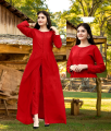 2 Piece Stitched Cut Maxi Dress + Trouser For Girls/Women Available in Beautiful Colors.. 