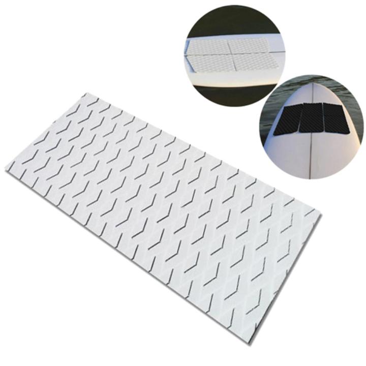 Surfboard Deck Traction Board Eva Anti-Skid Pad Adhesive Anti-Skid Deck Pad for Boat Deck,Kayaking,Surfboard,Vertical Paddle Board,Skimboards - White
