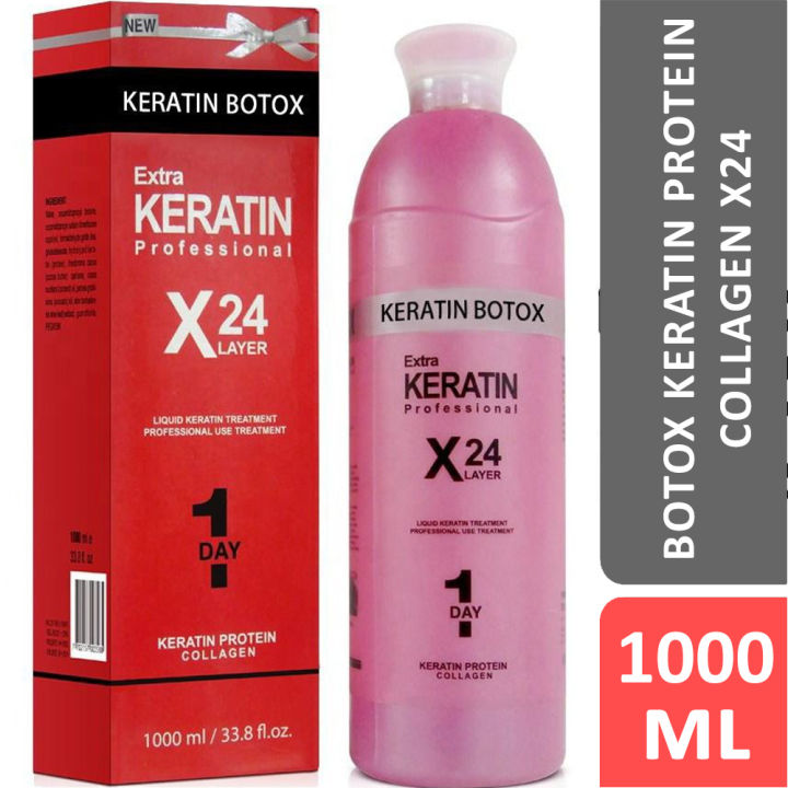 Keratin Botox Extra Keratin Professional X24 Layer 1 Day Keratin Protein Collagen 1000ml