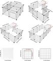 16 panels Portable DIY Pet Playpen Animal Crate DIY Metal Wire Kennel Extendable Pet Fence Bunny Cage For Puppy Rabbit Small Animal Pen. 