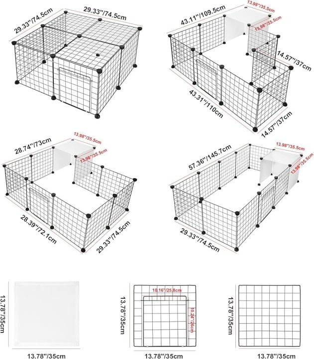 16%20panels%20Portable%20DIY%20Pet%20Playpen%20Animal%20Crate%20DIY%20Metal%20Wire%20Kennel%20Extendable%20Pet%20Fence%20Bunny%20Cage%20For%20Puppy%20Rabbit%20Small%20Animal%20Pen%20-%20Image%202