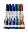Pack of 6 White Board Markers  Dry Erase Refillable. 