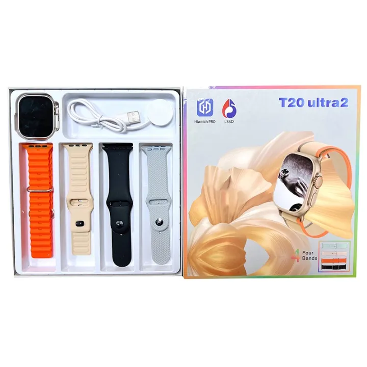 T20%20Ultra%202%20Smart%20watch%204%20in%201%20With%204%20Straps%20Hi%20Watch%20Pro%20Smartwatch%2049mm%20-Touch-to-Answer%20Calls,Four%20strap!!%202.01-inch%20Display,%20AI%20Voice%20Assistant,%20-%20Image%202