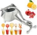 Manual Fruit Juicer, Lemon, Orange Citrus Juicer, Alloy, Silver. 