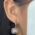 1Pc/Pair Fashion Pink Peach Heart Necklaces Earrings Sweet Cool Jewelry Sets SUPER BABY. 