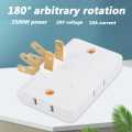 2500W Rotatable Socket Converter Multi Plugs 3 In 1 Wireless Power Socket 250V Outlet Power Charger 10A extension Power Plug Travel Adapter Plug Converter. 