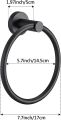 Alkhaleej Matte Black Towel Ring for Bathroom 1 Pack, Kitchen Bath Towel Holder Hangers Wall Mount Heavy Duty Storage Stainless Steel. 