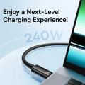 Baseus 240W Tungsten Gold Type-C to Type-C Fast Charging Data Cable, with Data Transfer Speed 480Mbps. 