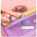 Random Colour Transparent Dotted Adhesive Handwriting Tape Small And Portable Flip-Top Adhesive Tape DIY Cut & Paste Collage Album Double Sided Tape. 