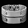 Personalize Custom Name Men Stainless Steel Bracelet watch band Black Smooth Engrave Logo Id Bracelets Gift Jewelry. 