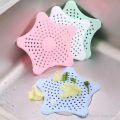 Silicone Rubber Five-pointed Star Sink Filter Sea Star Drain Cover Sink Strainer Leakage Filter for Kitchen and Bathroom. 