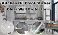 4 Sheets (12 Inches x 12 Inches) Clear Contact Paper Glossy Self Adhesive Film Transparent Oil Proof Protective Film Transparent Kitchen Backsplash Wallpaper Wall Protector Removable. 