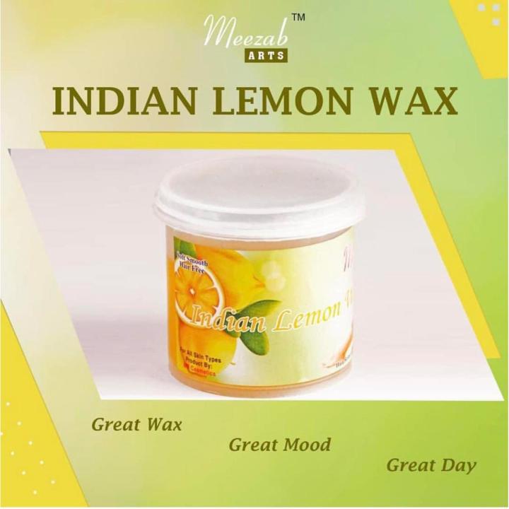 Meezab Arts Indian Hair Removal Wax 250gram (Lemon) by beauty bazaar