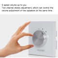 Smart Home Volume Controller, Easy Wiring Speaker Volume Controller 5 Levels Volume Adjustment for Home. 