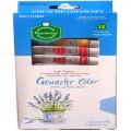 Pack of 12 Gouache Color Tube Set - Multicolor - Size 12ml tube -Art# JS-KS-Gouache Color-St-AIP-005. 
