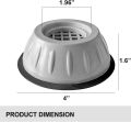 Pack of 4 Anti Vibration Washing Machine Feet Mats| Anti Slip Skid Noise Cancelling Lifting Base Universal Size Washer Dryer Shock Absorber Dampers Stand Pads| Rubber Legs Foot Pads for Furniture Fridge Refrigerator Kitchen and Home Appliance. 