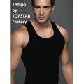 black vest for men high quality bunyan, black color. 