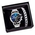 LUXURY BUISNESS WATCH ROUND DILE STEEL STRAPS For Men / Boys. 