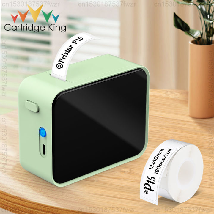 P15 Thermal Label Printer Similar as D11 D110 D101 Mini Label Maker Portable Sticker Label Machine or 3PK-6PK 12mm Label Paper PCardiaCP