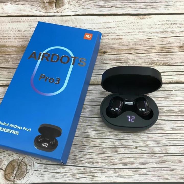MI Airdots Pro 3 TWS Wireless Bluetooth V5.0 with Digital LED Lights Earbuds, Redmi Airdots Pro 3 True Wireless Active Noise Reduction with charging case is Compatible with Android & IOS Devices