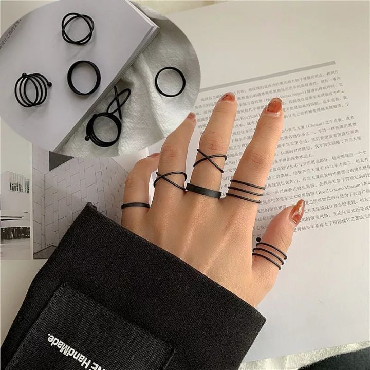 Pack%20of%206%20Rings%20For%20Girls%20Vintage%20Jewelry%20Joint%20Finger%20Ring%20Gold%20Black%20Silver%20Stackable%20Rings%20Set%20For%20Women%20Birthday%20Gift%20For%20Girl%206%20Pieces%20Rings%20For%20Girls%20Wedding%20Gift%20Anniversary%20Gift%20For%20Women%20Trendy%20Trendy%20Rings%20-%20Image%203