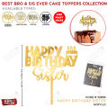 Best Bros & Sisters Ever Cake Topper Collections, Happy Brothers, Best Bro, Happy Sister Day, Best Sister Cupcake Topper, Party Celebrations Occasions Events, Bhai, Bhen, Baji, Didi, Sis, Decor Supply Cup Topper. 