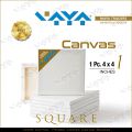 Maya Traders 1 Piece Of 4 X 4 Inches 100% Cotton Primed Stretched Canvas Board For Acrylic & Oil Painting. 