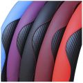 Leather Car Steering Wheel Cover for Peugeot 207 206 208 2008 2020 307 308 SW 3008 301 508 5008 Rifter Auto Accessories Interior(Purple). 