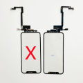 Long Flex Cable Glass With Touch Digitizer Screen With OCA For iPhone X XS MAX TP LCD Replacement Repair. 